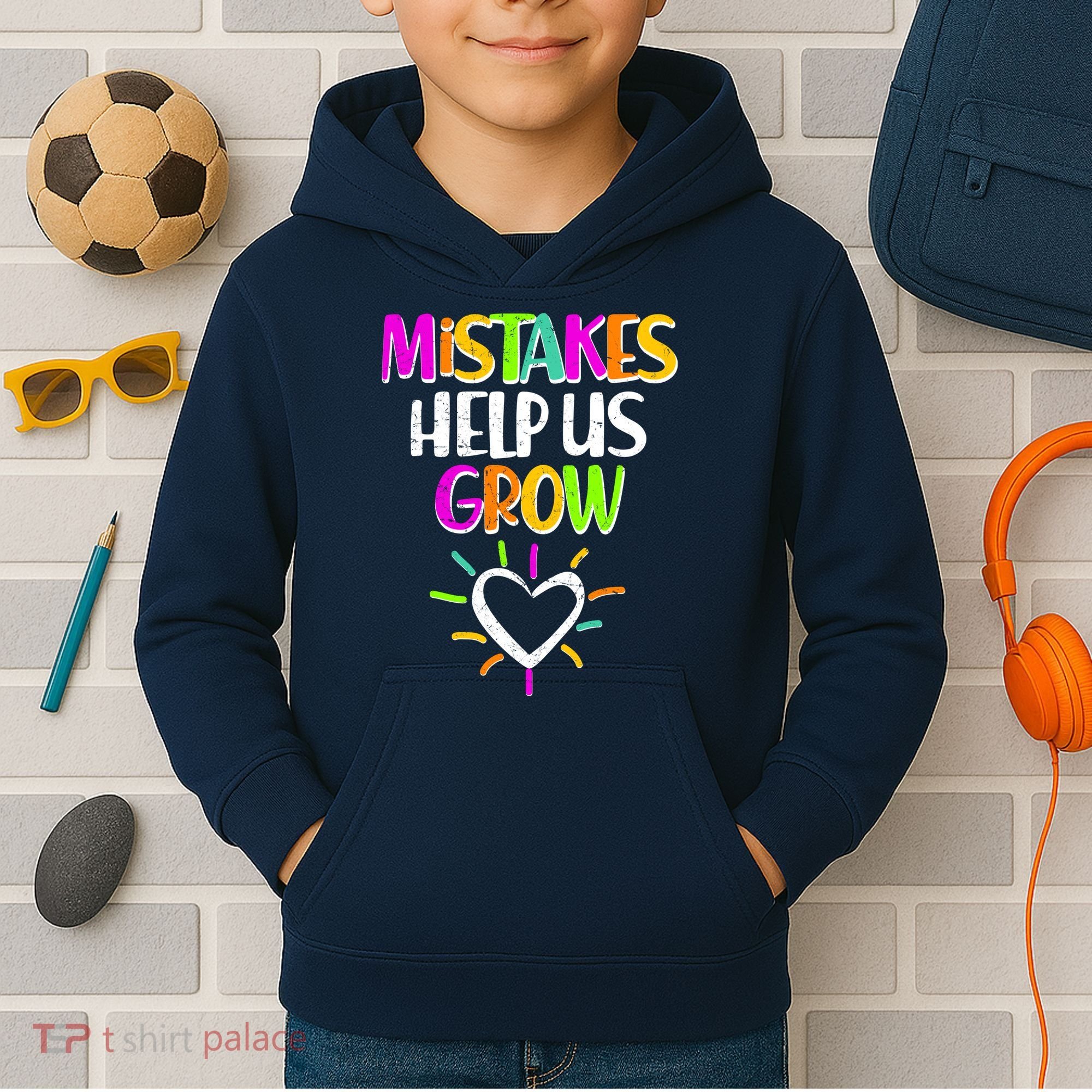 Mistakes Helps Us Grow Kids Hoodie