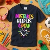 Mistakes Helps Us Grow Kids T-Shirt thumb 3