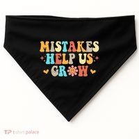 Mistakes Help Us Grow Positive Quote USA-Made Doggie Bandana thumb 0