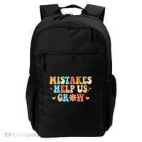 Mistakes Help Us Grow Positive Quote Backpack thumb 0