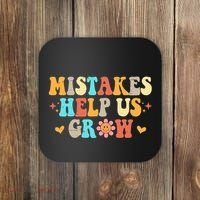 Mistakes Help Us Grow Positive Quote Coaster thumb 0