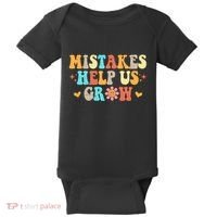 Mistakes Help Us Grow Positive Quote Baby Bodysuit thumb 0