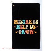 Mistakes Help Us Grow Positive Quote Golf Towel thumb 0