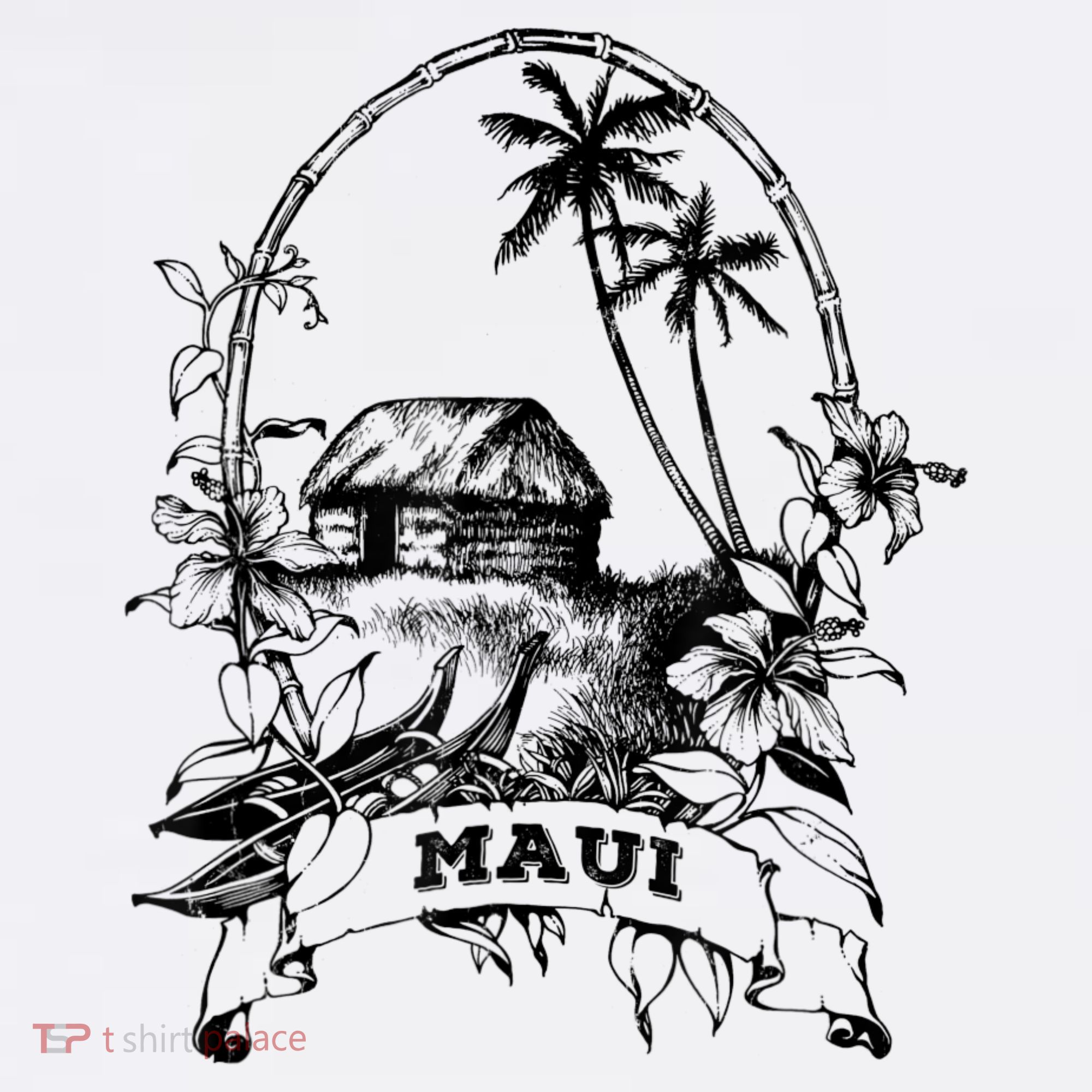 Maui Hawaii Vintage Retro Throwback Classic Vacation T-Shirt