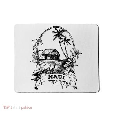 Maui Hawaii Vintage Retro Throwback Classic Vacation Mousepad