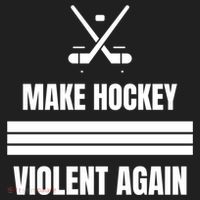 Make Hockey Violent Again Funny Hockey Players Maga Canada Ice Women's Sweatshirt thumb 2