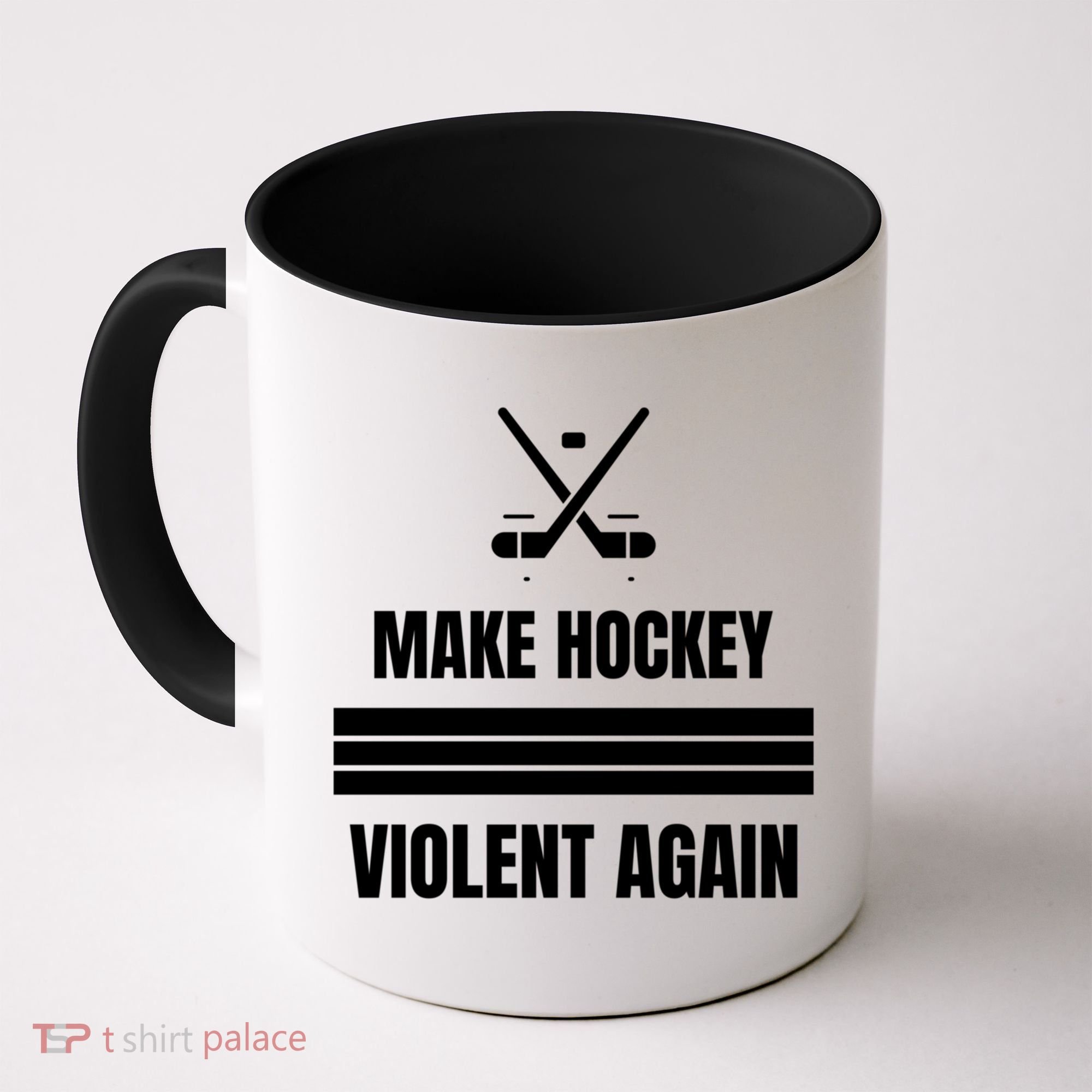 Make Hockey Violent Again Funny Hockey Players Maga Canada Ice Coffee Mug