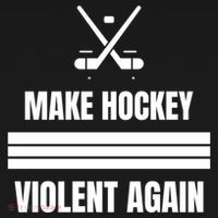 Make Hockey Violent Again Funny Hockey Players Maga Canada Ice Women's Tank Top thumb 5