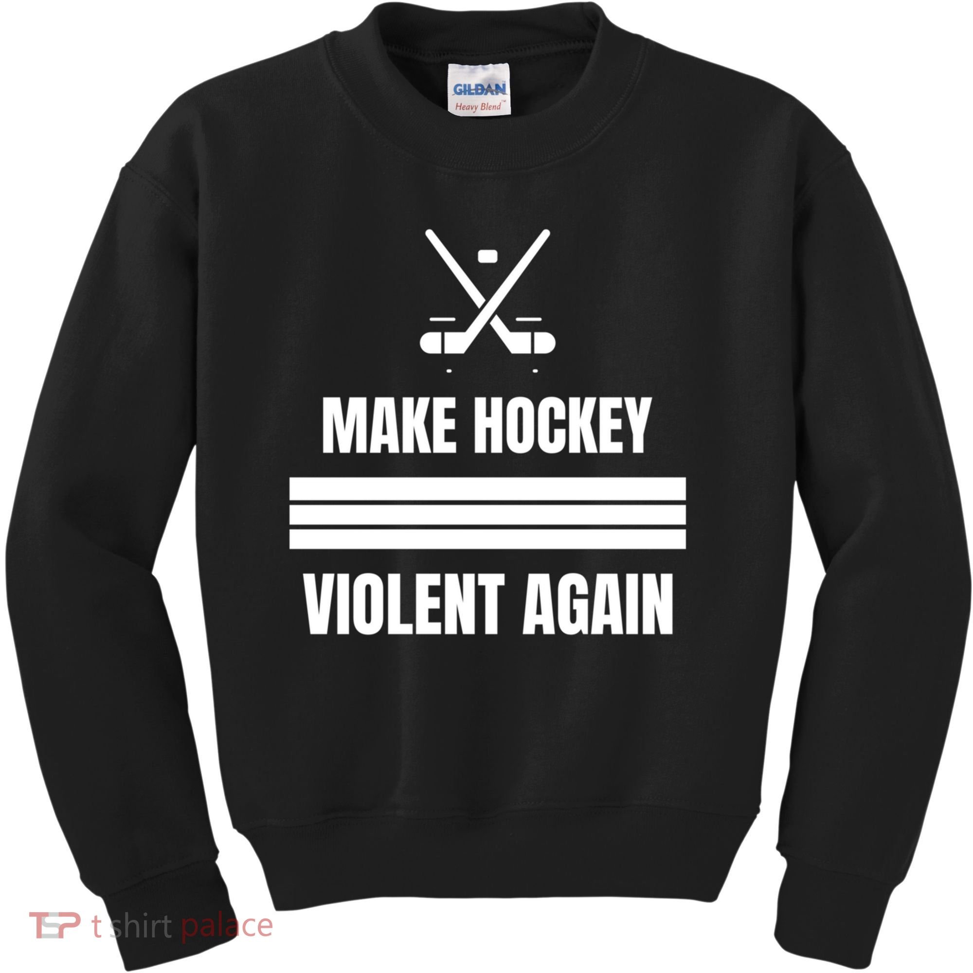 Make Hockey Violent Again Funny Hockey Players Maga Canada Ice Kids Sweatshirt