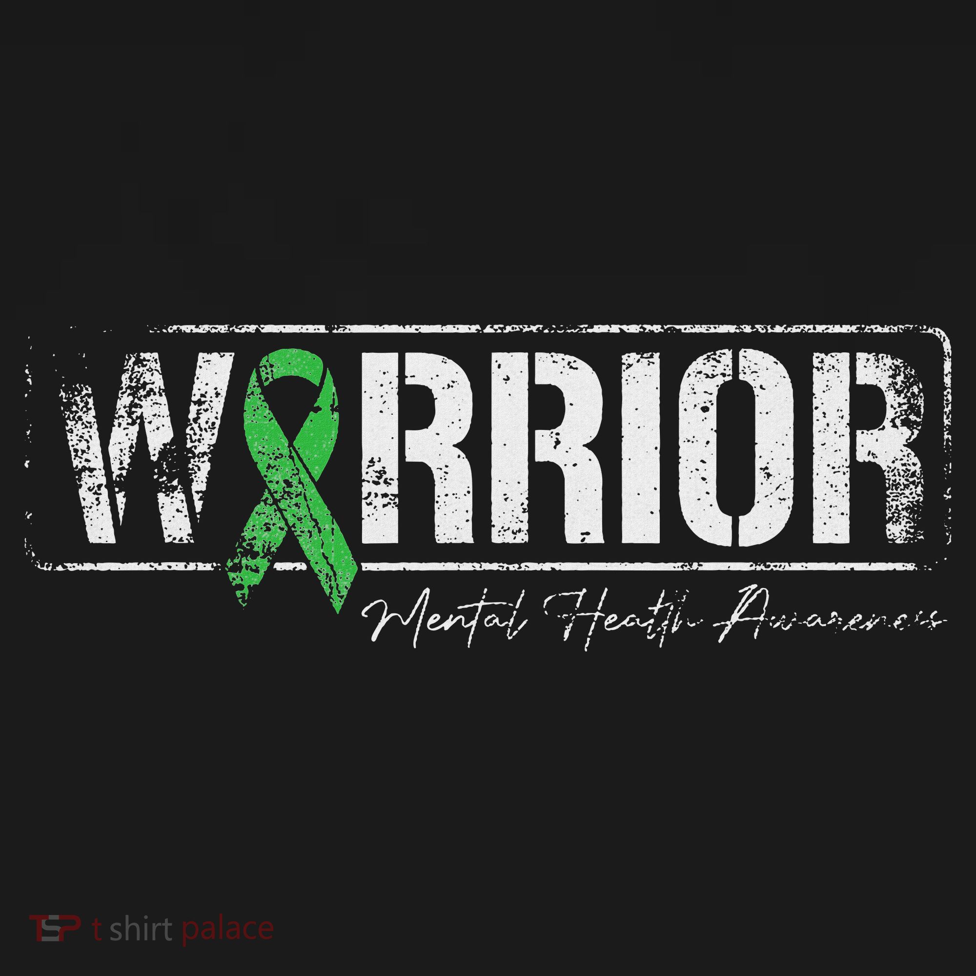 Mental Health Warrior Mental Health Awareness Green Ribbon T-Shirt