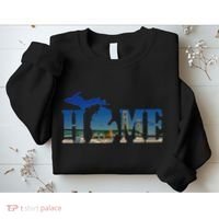Michigan Home With The Mackinac Bridge Sweatshirt thumb 2