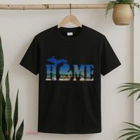 Michigan Home With The Mackinac Bridge T-Shirt thumb 2