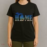 Michigan Home With The Mackinac Bridge T-Shirt thumb 4