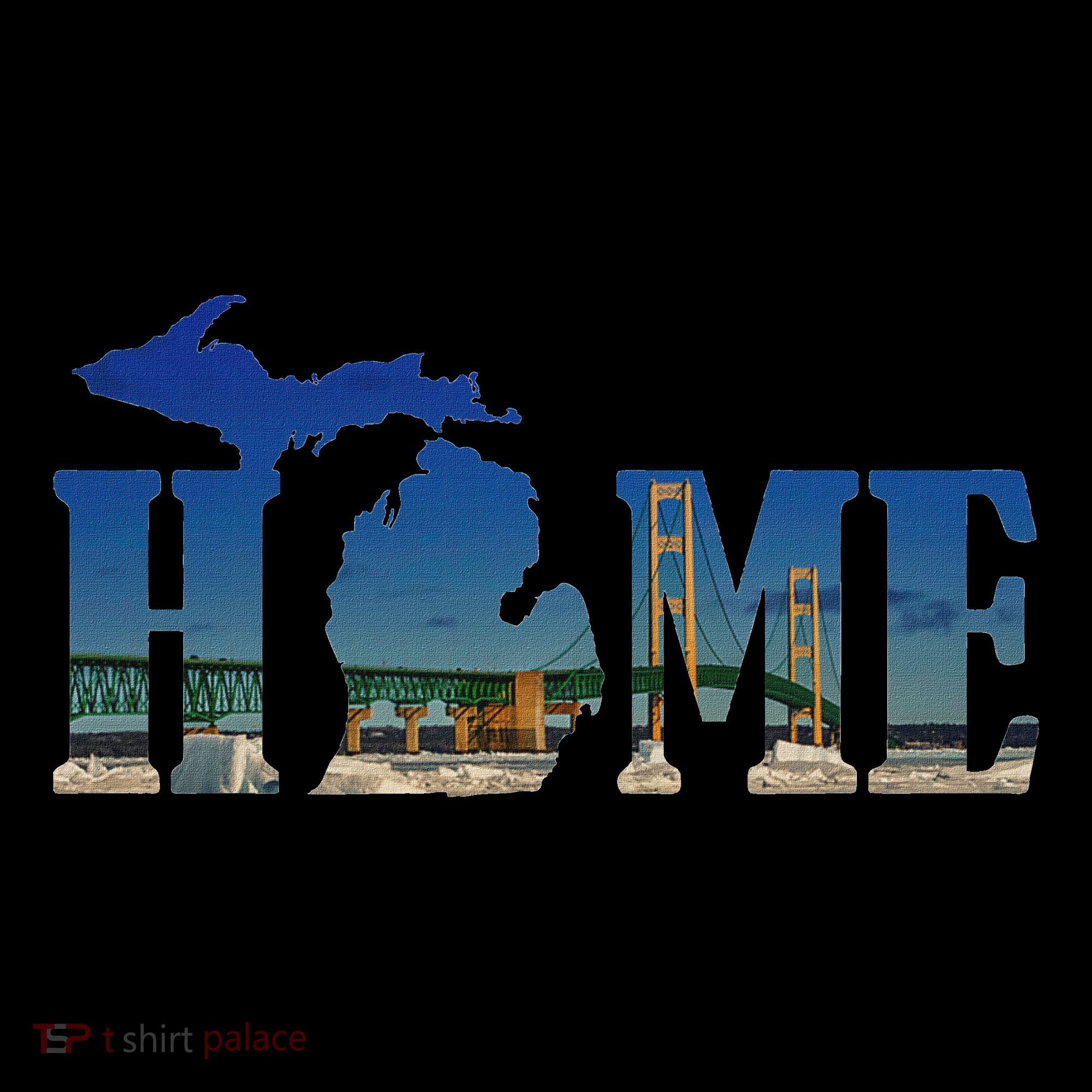Michigan Home With The Mackinac Bridge Women's Hoodie