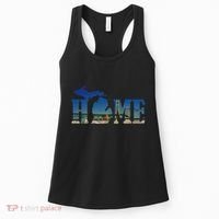 Michigan Home With The Mackinac Bridge Women's Tank Top thumb 0