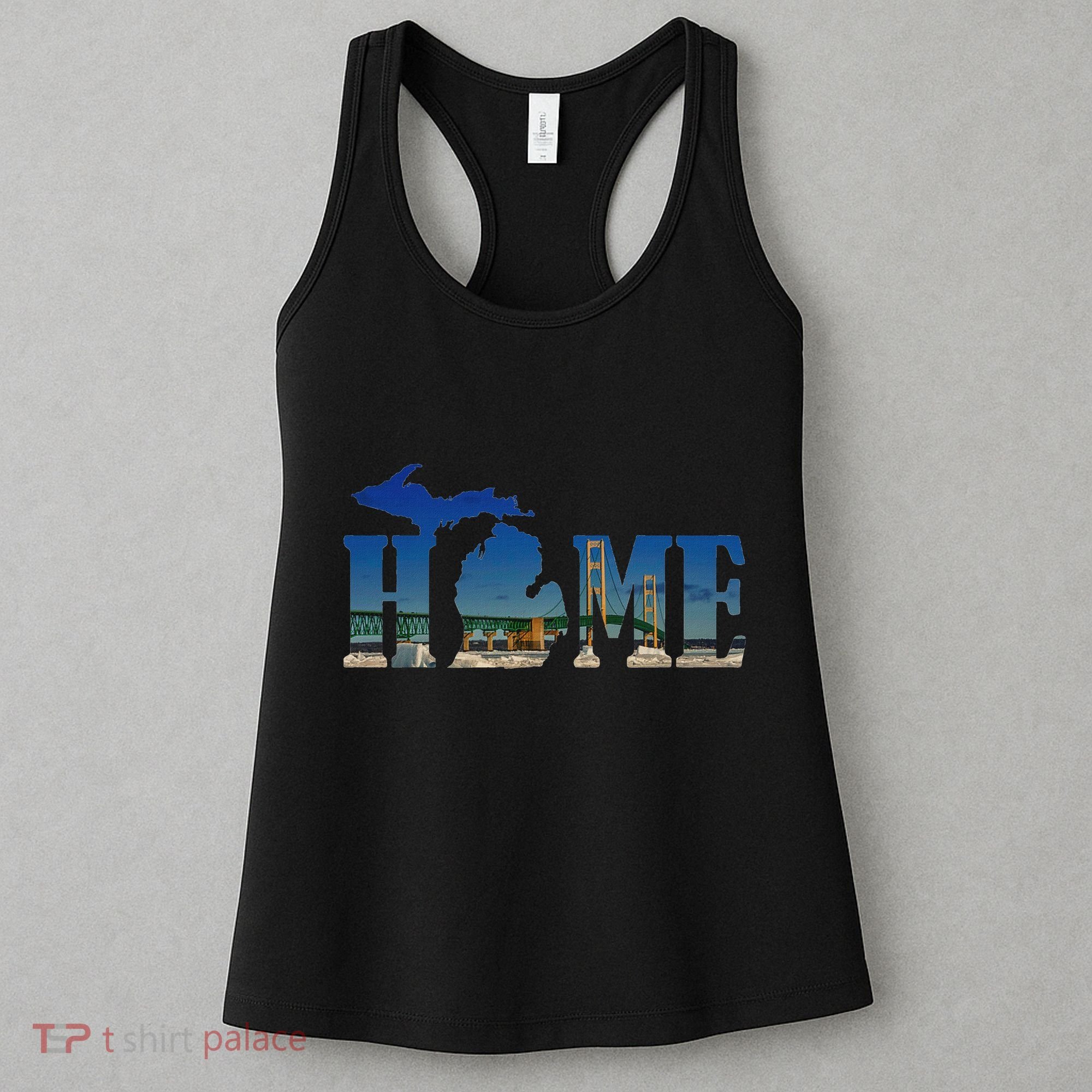 Michigan Home With The Mackinac Bridge Women's Tank Top