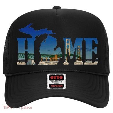 Michigan Home With The Mackinac Bridge Hat