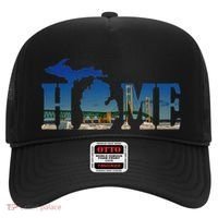 Michigan Home With The Mackinac Bridge Hat thumb 0