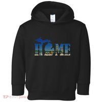 Michigan Home With The Mackinac Bridge Toddler Hoodie thumb 0