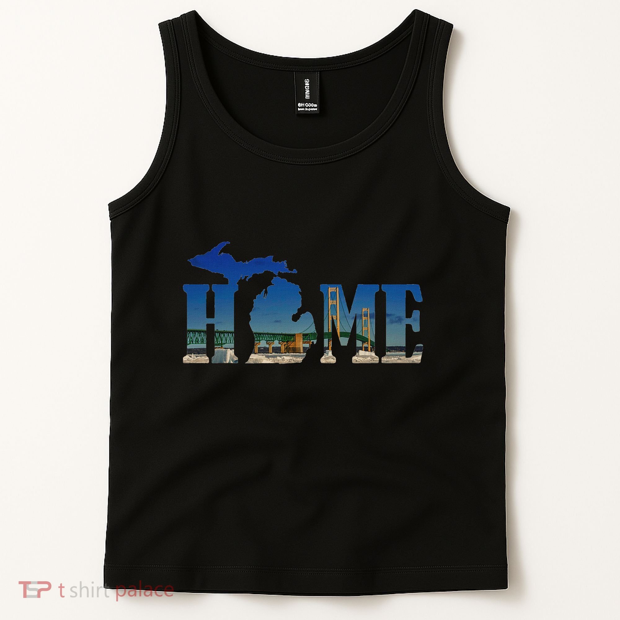 Michigan Home With The Mackinac Bridge Tank Top
