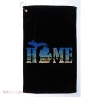 Michigan Home With The Mackinac Bridge Golf Towel thumb 0