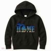 Michigan Home With The Mackinac Bridge Kids Hoodie thumb 0
