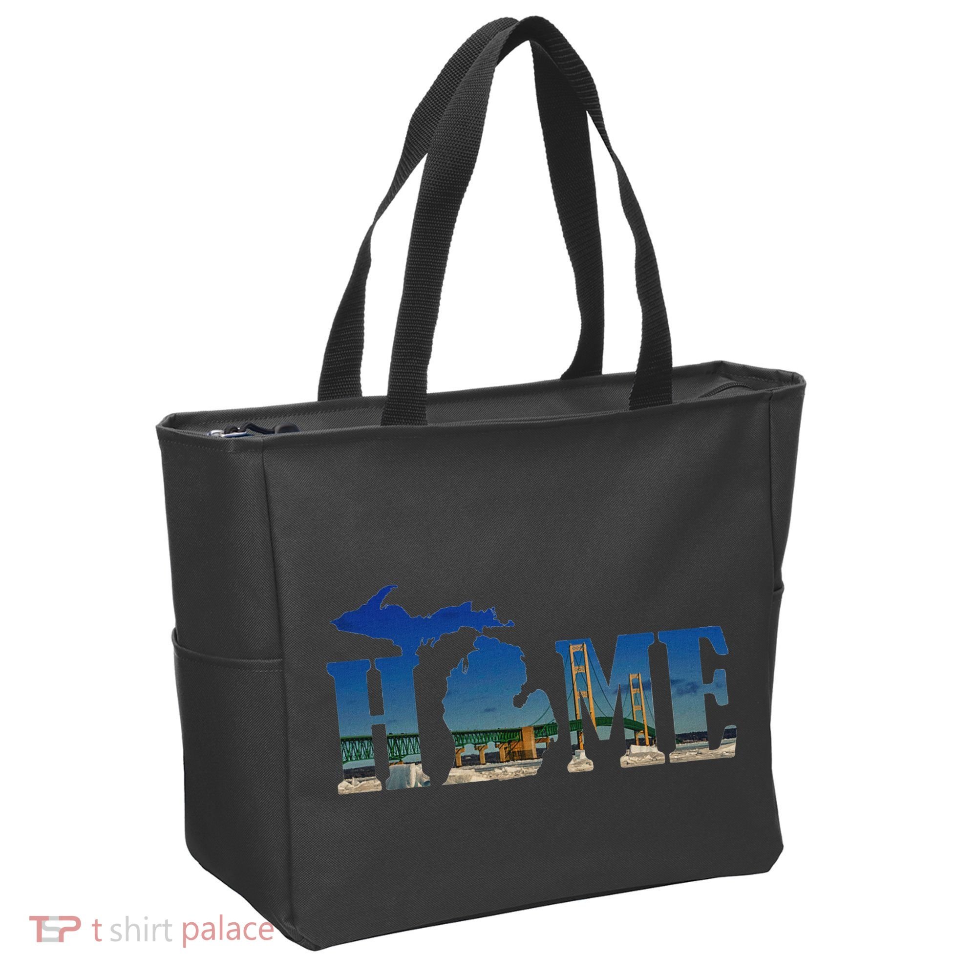 Michigan Home With The Mackinac Bridge Tote Bag