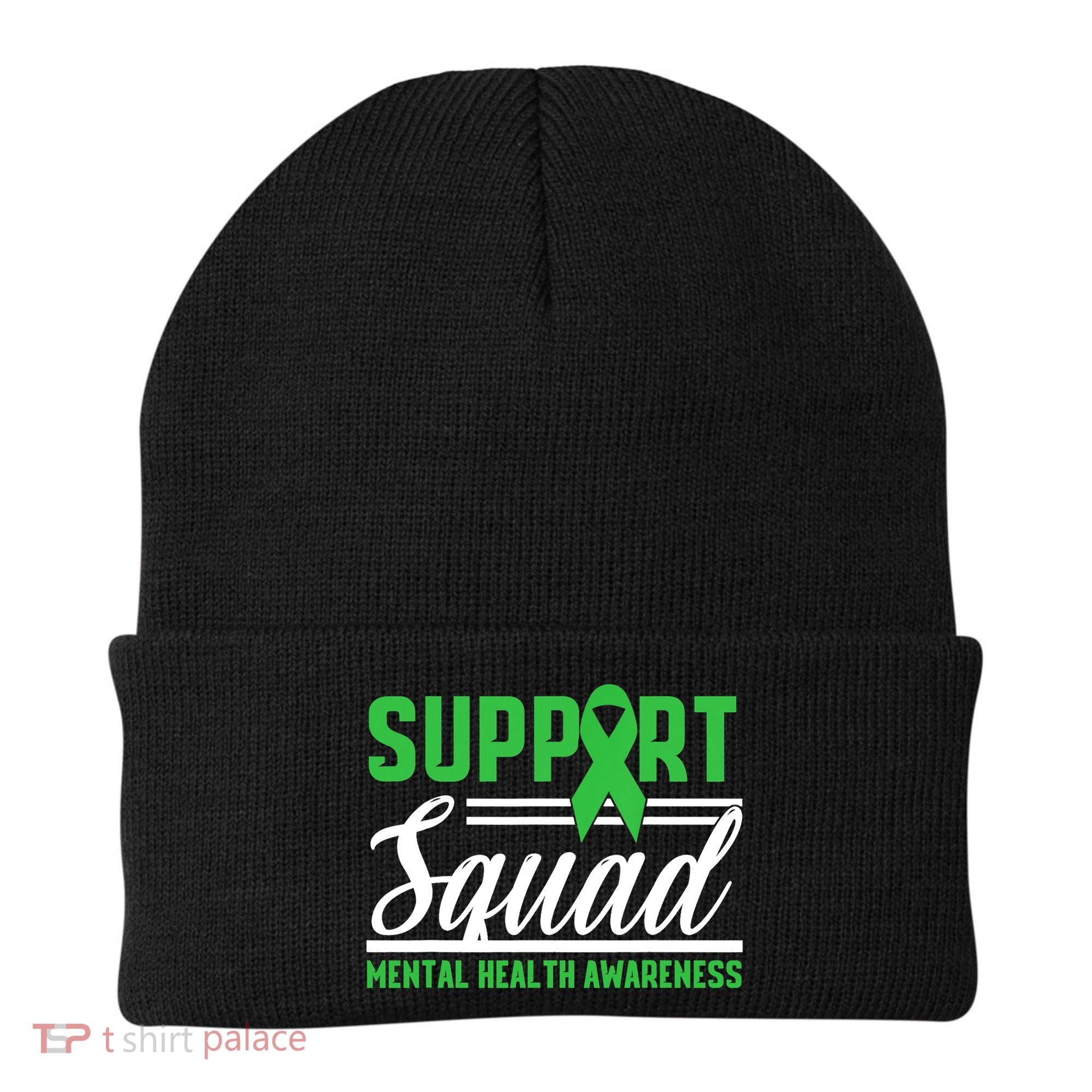 Mental Health Warrior Support Squad Mental Health Awareness Beanie