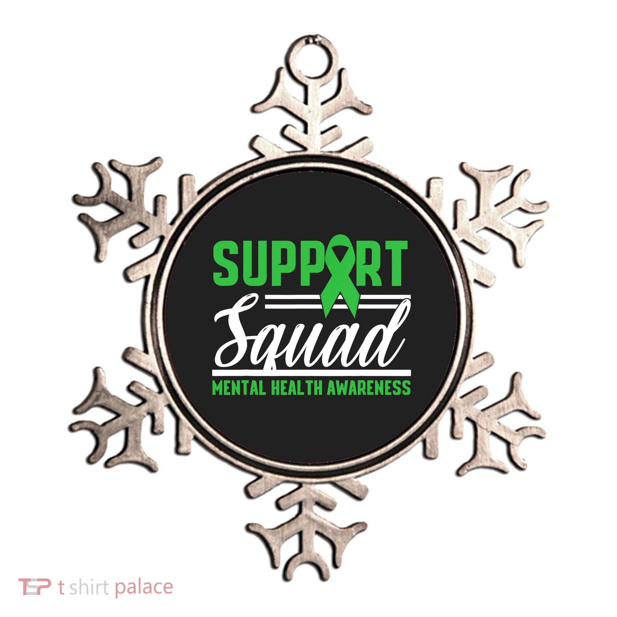 Mental Health Warrior Support Squad Mental Health Awareness Ornament