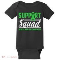 Mental Health Warrior Support Squad Mental Health Awareness Baby Bodysuit thumb 0