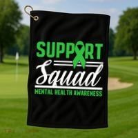Mental Health Warrior Support Squad Mental Health Awareness Golf Towel thumb 1