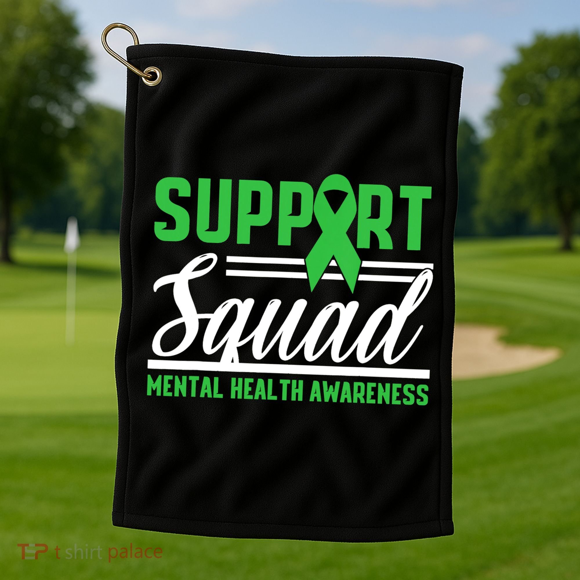 Mental Health Warrior Support Squad Mental Health Awareness Golf Towel