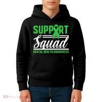 Mental Health Warrior Support Squad Mental Health Awareness Kids Hoodie thumb 4