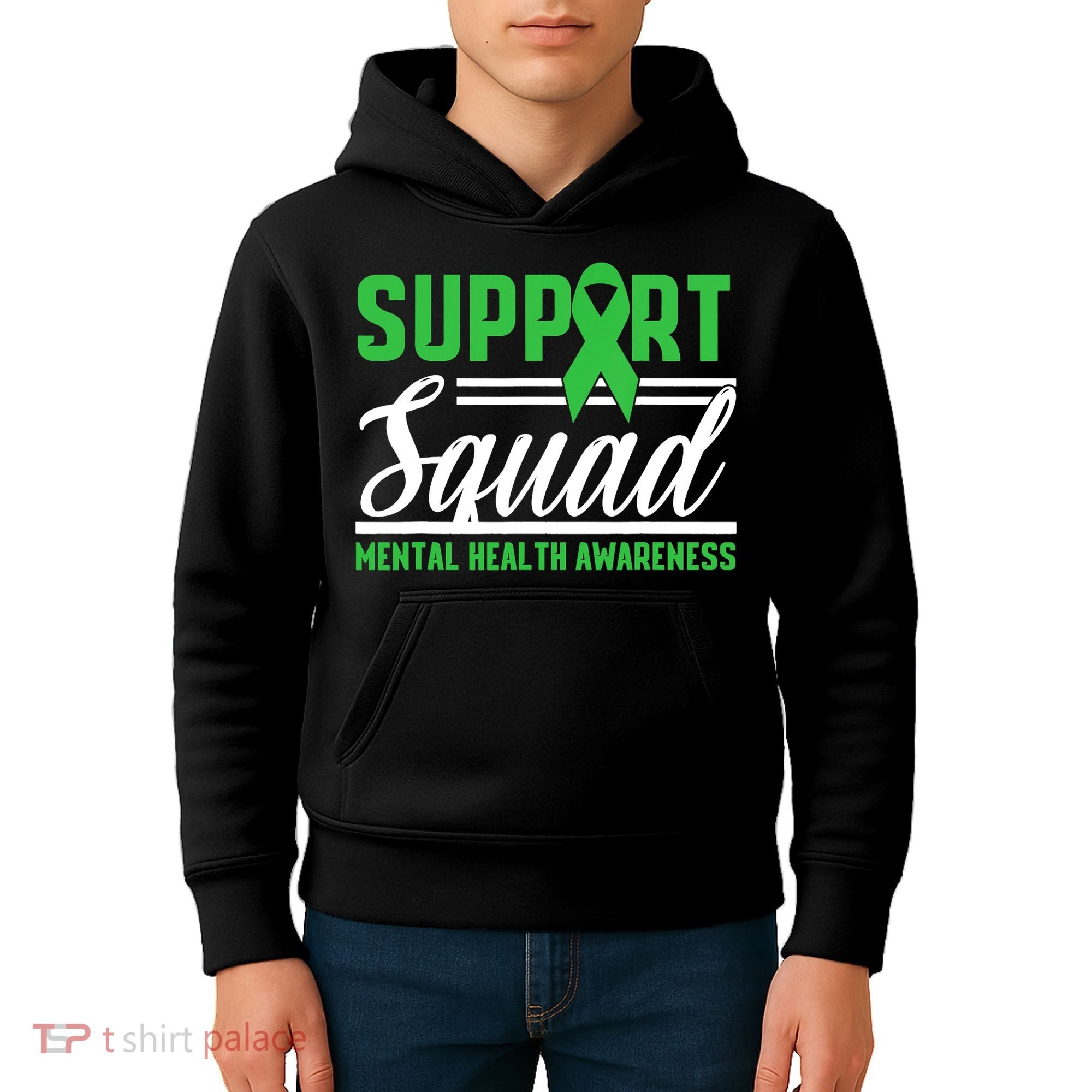 Mental Health Warrior Support Squad Mental Health Awareness Kids Hoodie