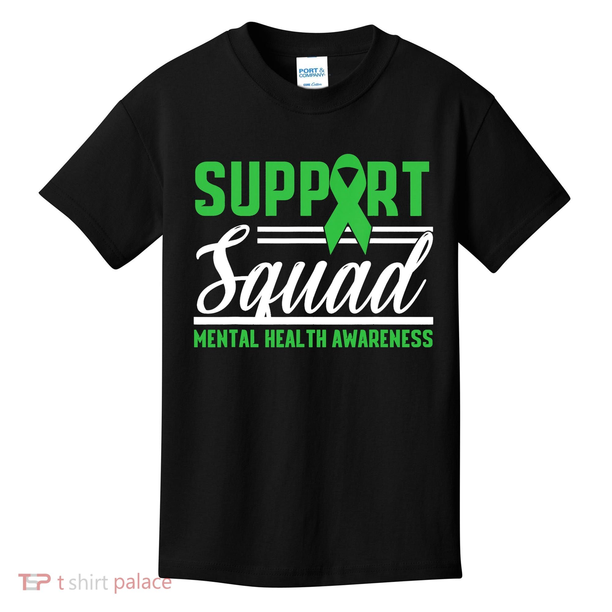 Mental Health Warrior Support Squad Mental Health Awareness Kids T-Shirt