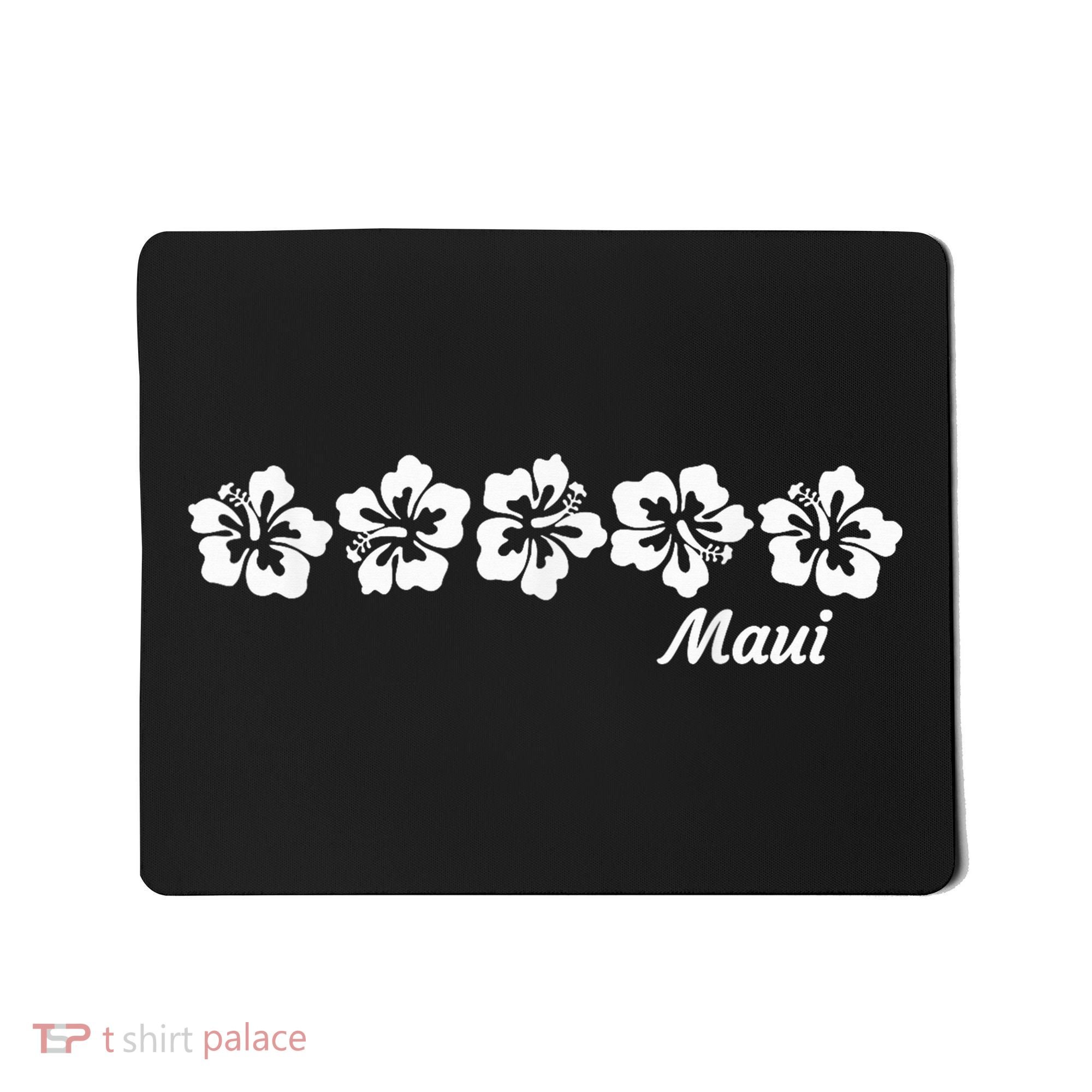 MAUI  Hawaii with Hawaiian Hibiscus flowers Mousepad