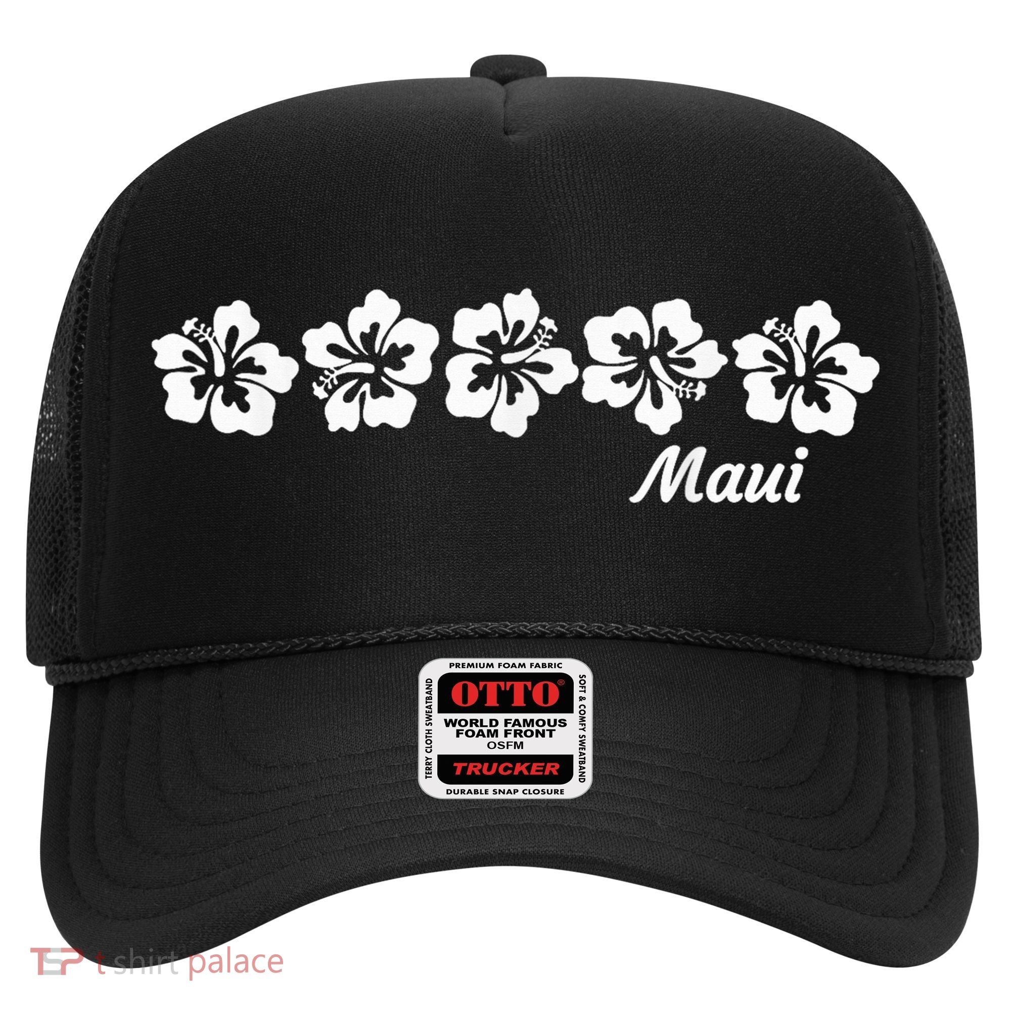 MAUI  Hawaii with Hawaiian Hibiscus flowers Hat