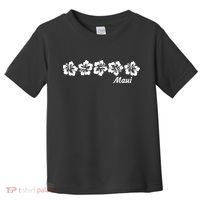 MAUI  Hawaii with Hawaiian Hibiscus flowers Toddler T-Shirt thumb 0