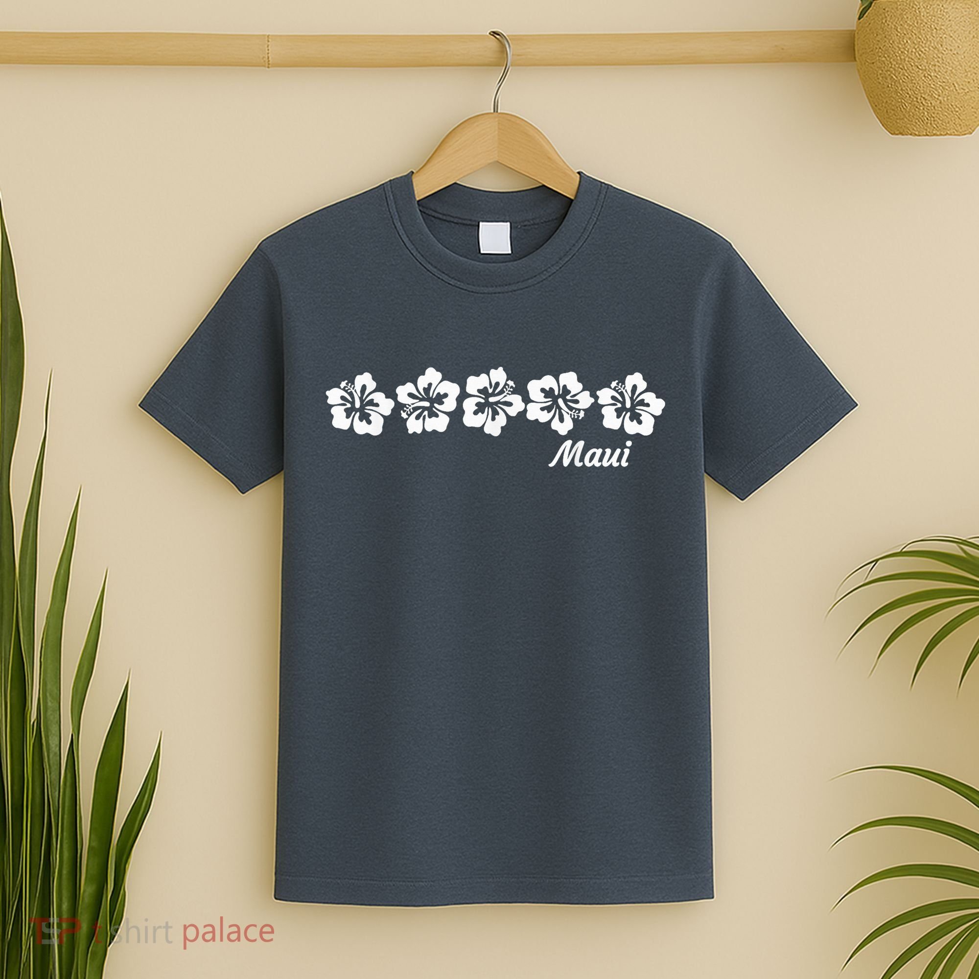 MAUI  Hawaii with Hawaiian Hibiscus flowers T-Shirt