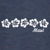 MAUI  Hawaii with Hawaiian Hibiscus flowers T-Shirt thumb 5