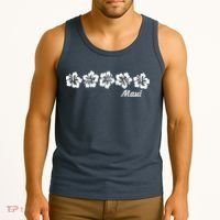 MAUI  Hawaii with Hawaiian Hibiscus flowers Tank Top thumb 3