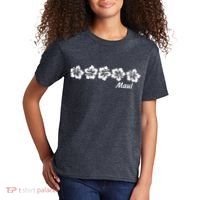 MAUI  Hawaii with Hawaiian Hibiscus flowers Kids T-Shirt thumb 2