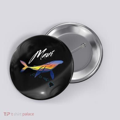 Maui Humpback Whale Button