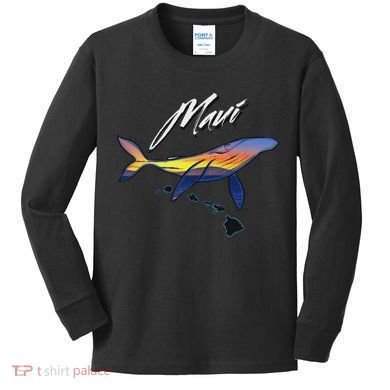 Maui Humpback Whale Kids Long Sleeve Shirt