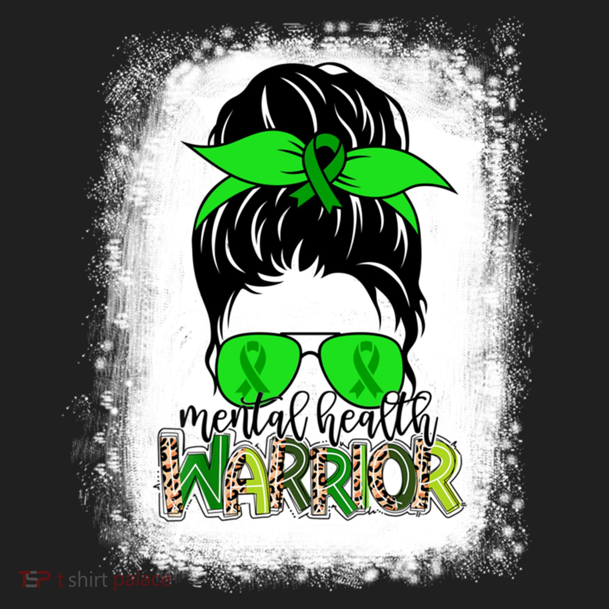 Mental Health Warrior Messy Bun Tal Health Awareness Gift Women's Sweatshirt