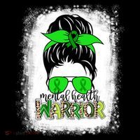 Mental Health Warrior Messy Bun Tal Health Awareness Gift Coffee Mug thumb 5