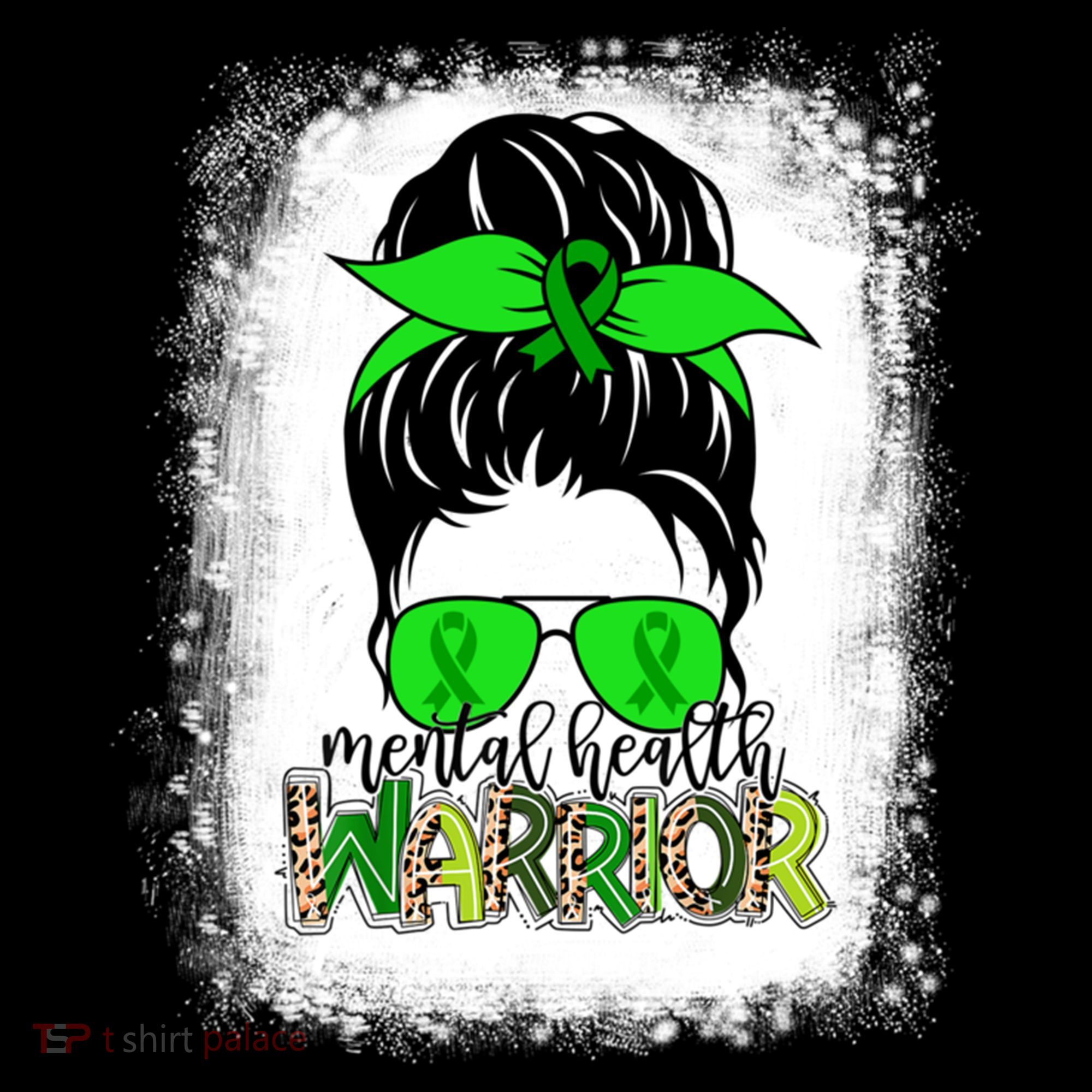 Mental Health Warrior Messy Bun Tal Health Awareness Gift Coffee Mug