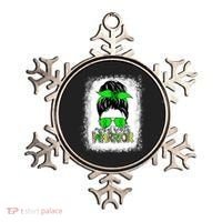 Mental Health Warrior Messy Bun Tal Health Awareness Gift Ornament thumb 0