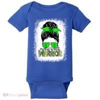 Mental Health Warrior Messy Bun Tal Health Awareness Gift Baby Bodysuit thumb 0