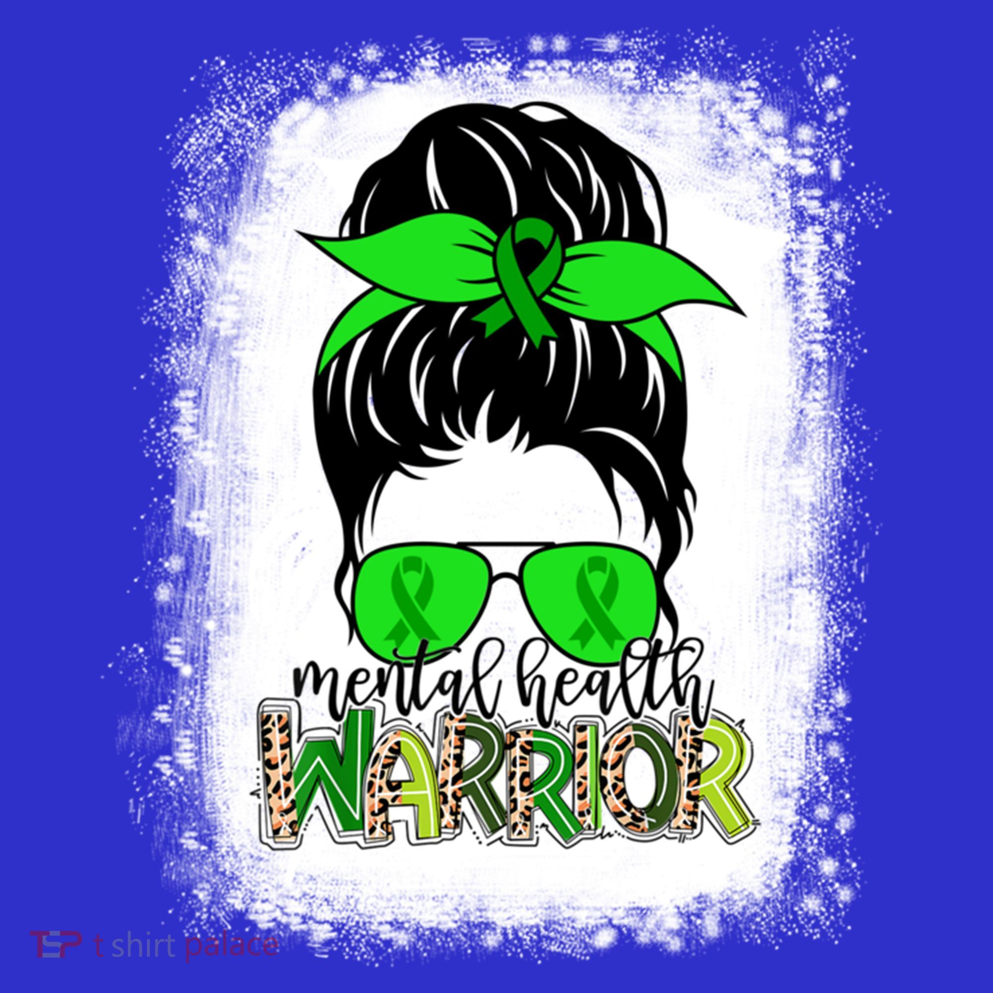 Mental Health Warrior Messy Bun Tal Health Awareness Gift Toddler Hoodie